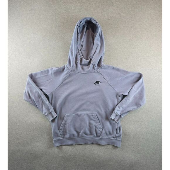Nike Sportswear Essential Women's Funnel-Neck Fleece Pullover Hoodie Lilac Sz. M - Picture 1 of 8